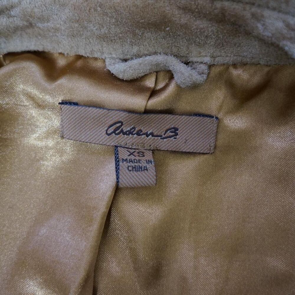 Arden B Women's Tan Leather Coat - Picture 7 of 8